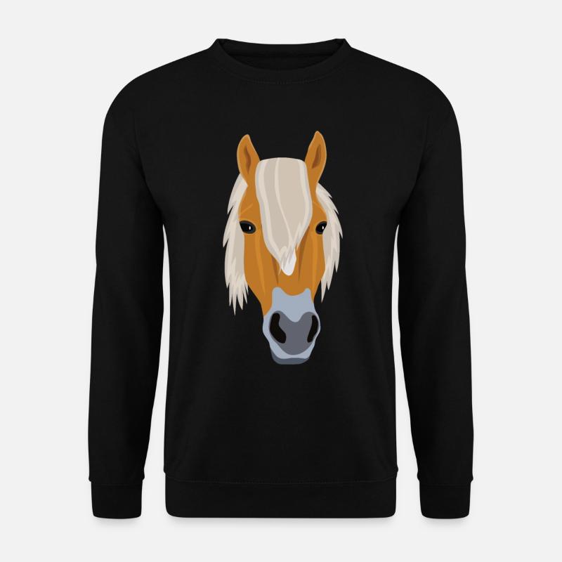 Haflinger Head Riding Pony Gift - Unisex Sweatshirt - black