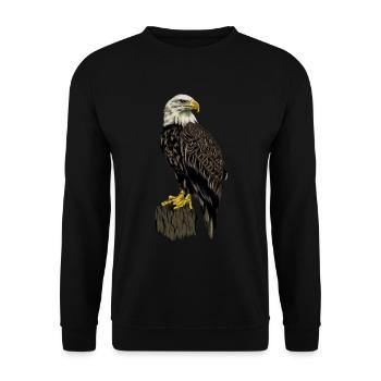 just a girl who loves eagles bird eagle - Unisex Sweatshirt - black - Front - Alina (178cm) & Michal (187cm)