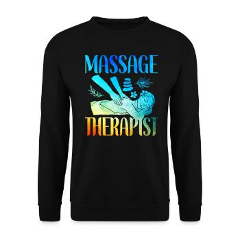 Massothérapeute agréé Thérapie - Sweat-shirt Unisexe - noir - Devant - Alina (178cm) & Michal (187cm)