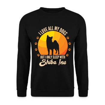 Shiba Inu Dog Gift Shiba Inu - Unisex Sweatshirt - black - Front - Alina (178cm) & Michal (187cm)