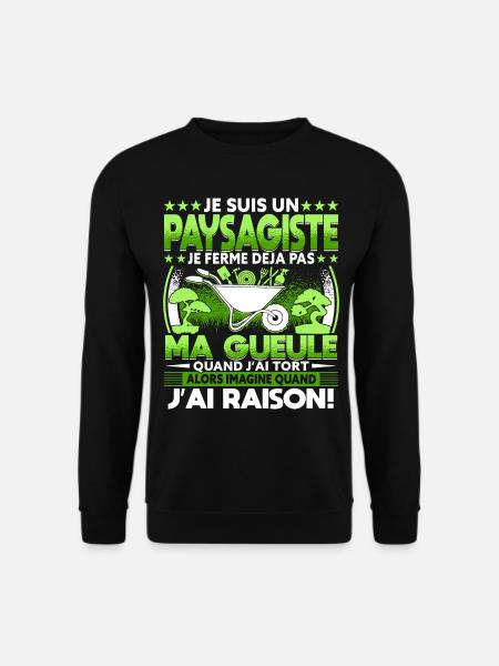 Paysagiste Paysagisme Paysagiste Aménagement - Sweat-shirt Unisexe - noir