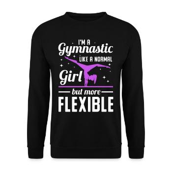 Gymnastik Sport Turnen Geschenk Handstand Akrobat - Unisex Pullover - Schwarz - Vorne - Alina (178cm) & Michal (187cm)