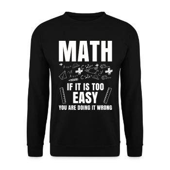 Mathematik Tshirt Professor Geometrie Algebra Pi - Unisex Pullover - Schwarz - Vorne - Alina (178cm) & Michal (187cm)