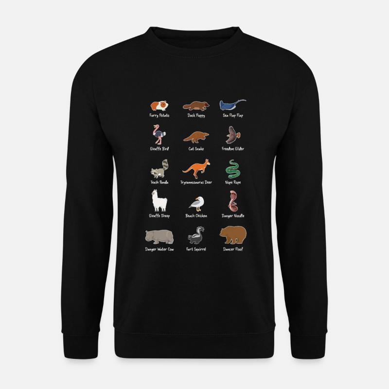 Seltene Exotische Tiere Meme Wortspiel Geschenk - Unisex Pullover - Schwarz