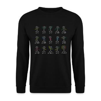 Math Algebra Curve Discussion Teacher Gift - Unisex Sweatshirt - black - Front - Alina (178cm) & Michal (187cm)