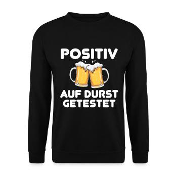 Bier JGA Party Motto Geburtstag Weihnachten Freund - Unisex Pullover - Schwarz - Vorne - Alina (178cm) & Michal (187cm)