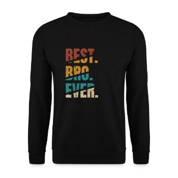 Best Bro Ever Best Brother Birthday Vintage Fun - Unisex Sweatshirt - black - Front - Alina (178cm) & Michal (187cm)