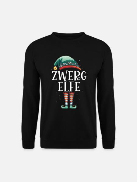 Weihnachten Partnerkostüm Zwerg Elf Elfe Elfen - Unisex Pullover - Schwarz