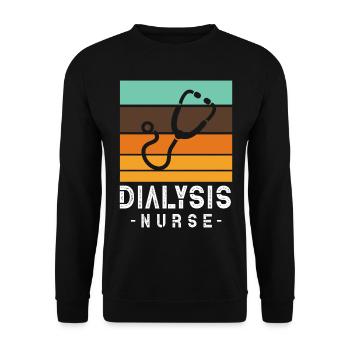 Nurse for a Dialysis Nurse - Unisex Sweatshirt - black - Front - Alina (178cm) & Michal (187cm)