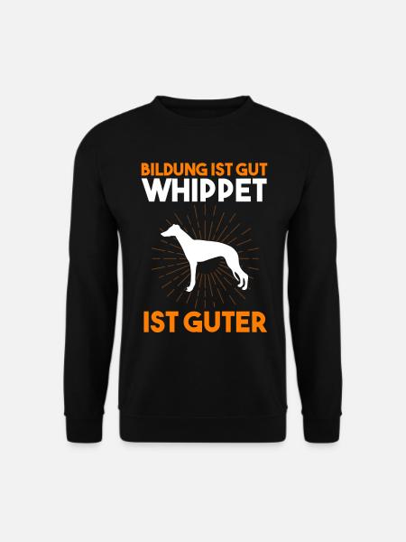 Hund Schüler Schule Lehrer Student Whippet Windhun - Unisex Pullover - Schwarz