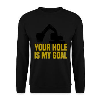 Crawler Excavator Excavator Sorry Construction Machine - Unisex Sweatshirt - black - Front - Alina (178cm) & Michal (187cm)