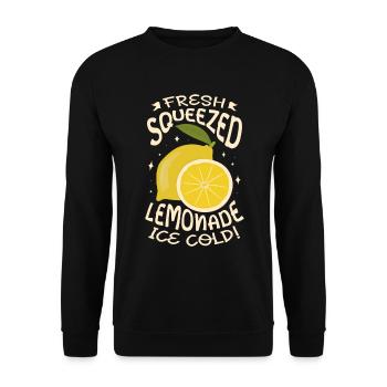 Limonade pour un amateur de citron - Sweat-shirt Unisexe - noir - Devant - Alina (178cm) & Michal (187cm)