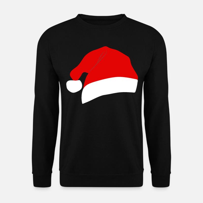 Weihnachtsmütze In Rot - Unisex Pullover - Schwarz