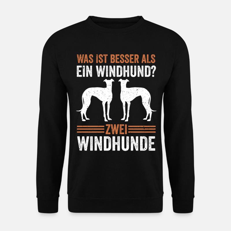 Zwei Windhund Hund Windhund - Unisex Pullover - Schwarz