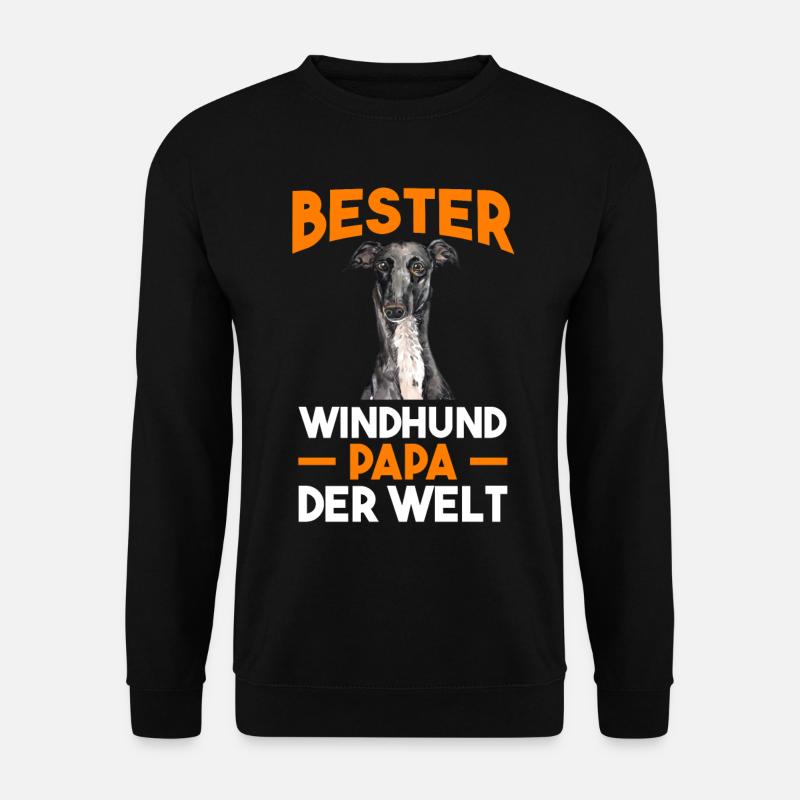 Windhund Windhund Papa - Unisex Pullover - Schwarz