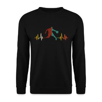 Basketball Basketball Basketball Team - Unisex Sweatshirt - black - Front - Alina (178cm) & Michal (187cm)