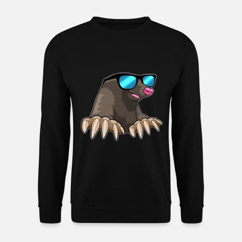 Taupe avec lunettes de soleil - Sweat-shirt Unisexe - noir