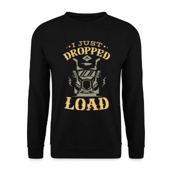 LKW-Trucker für einen LKW-Treiber - Unisex Pullover - Schwarz - Vorne - Alina (178cm) & Michal (187cm)