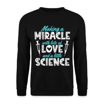 Maman FIV faire un miracle avec amour et science - Sweat-shirt Unisexe - noir - Devant - Alina (178cm) & Michal (187cm)