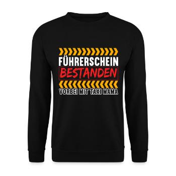 Führerscheinprüfung Bestanden Führerschein - Unisex Pullover - Schwarz - Vorne - Alina (178cm) & Michal (187cm)