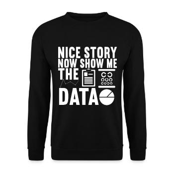 Data Scientist Data Analyst - Unisex Sweatshirt - black - Front - Alina (178cm) & Michal (187cm)