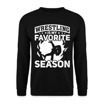 La lutte est ma saison préférée lutteur Ringen - Sweat-shirt Unisexe - noir - Devant - Alina (178cm) & Michal (187cm)