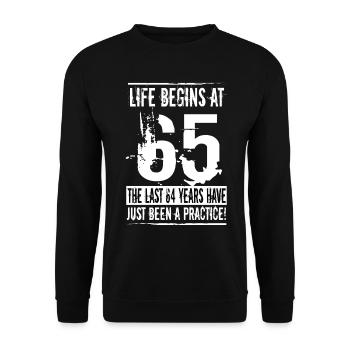 Homme de 65 ans - Sweat-shirt Unisexe - noir - Devant - Alina (178cm) & Michal (187cm)