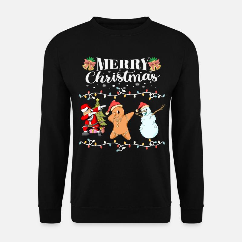 Glædelig jul Dabbing Crew - Unisex sweater - sort