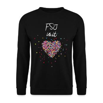 FSJ Voluntary Social Year Farewell Gift - Unisex Sweatshirt - black - Front - Alina (178cm) & Michal (187cm)