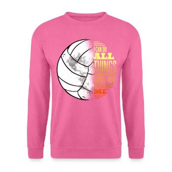 Volleyball And Jesus - Unisex Sweatshirt - pink - Front
