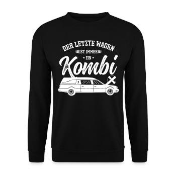Undertaker The last car is always a station wagon - Unisex Sweatshirt - black - Front - Alina (178cm) & Michal (187cm)