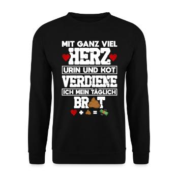 Krankenhaus Arzthelferin Krankenschwester - Unisex Pullover - Schwarz - Vorne - Alina (178cm) & Michal (187cm)