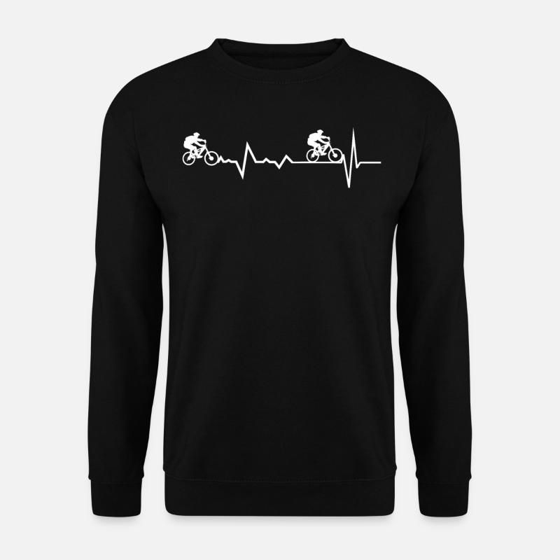 Rennräder Auf EKG Linie - Unisex Pullover - Schwarz