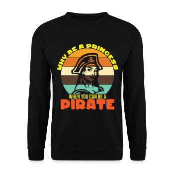 Pirate Pirate Pirate Bateau Pirate Cadeau - Sweat-shirt Unisexe - noir - Devant - Alina (178cm) & Michal (187cm)