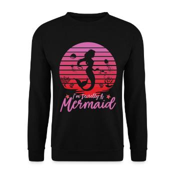 Mermaid Mermaid Mermaid Gift - Unisex Sweatshirt - black - Front - Alina (178cm) & Michal (187cm)