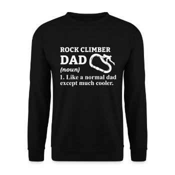 Boulder Climbing Mountaineering Rock Climbing Gift - Unisex Sweatshirt - black - Front - Alina (178cm) & Michal (187cm)