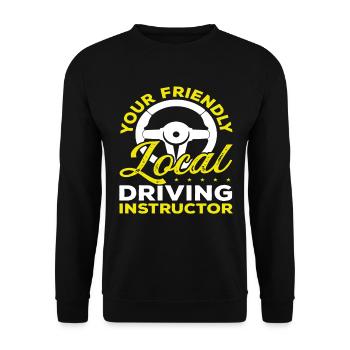 École de conduite Votre instructeur de conduite local - Sweat-shirt Unisexe - noir - Devant - Alina (178cm) & Michal (187cm)