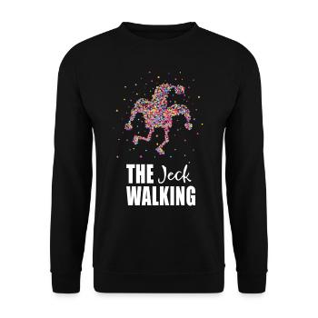 Narrenkappe Karneval Fasching Konfetti Geschenk - Unisex Pullover - Schwarz - Vorne - Alina (178cm) & Michal (187cm)