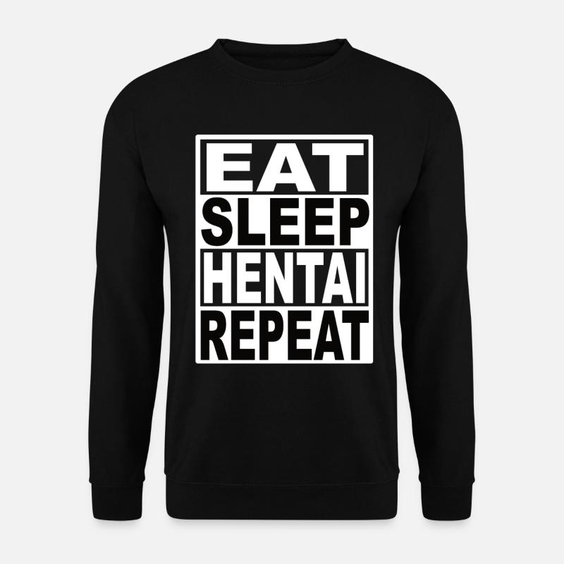 Eat Sleep Hentai Repeat - Unisex Sweatshirt - black