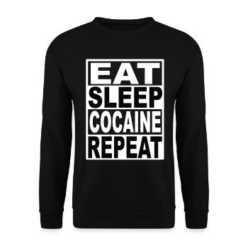 Manger du sommeil Cocaïne Répéter - Sweat-shirt Unisexe - noir - Devant - Alina (178cm) & Michal (187cm)