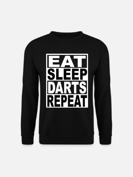 Eat Sleep Darts Repeat - Unisex Pullover - Schwarz