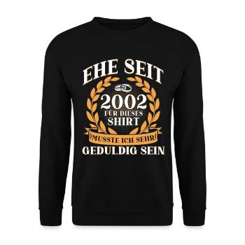 20 Jahre Ehe Ehepaar Porzellanhochzeit Geschenk - Unisex Pullover - Schwarz - Vorne - Alina (178cm) & Michal (187cm)