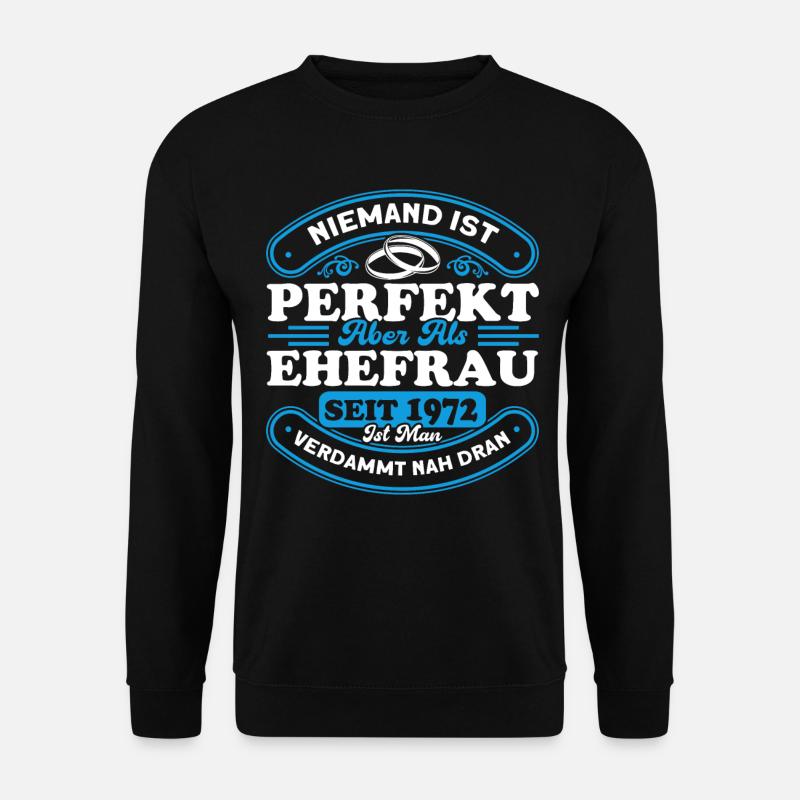 Ehepaar 50. Hochzeitstag Goldene Hochzeit Geschenk - Unisex Pullover - Schwarz