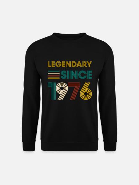 Vintage Légendaire depuis 1976 anniversaire - Sweat-shirt Unisexe - noir