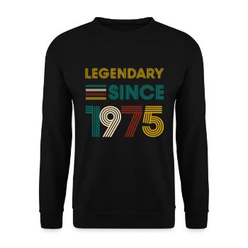 Vintage Legendary since 1975 birthday - Unisex Sweatshirt - black - Front - Alina (178cm) & Michal (187cm)
