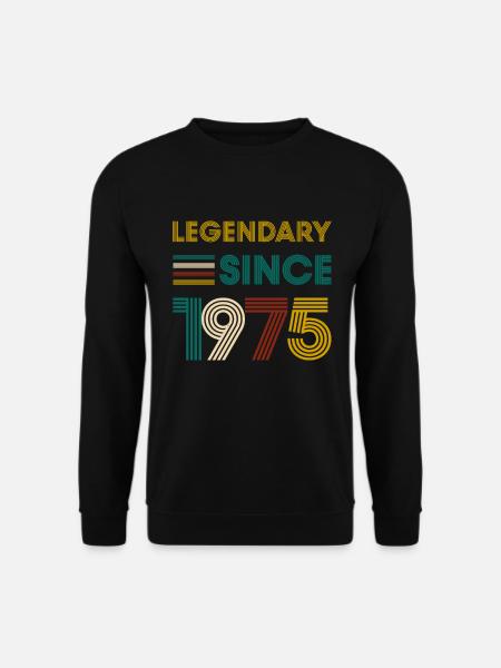 Vintage Legendary since 1975 birthday - Unisex Sweatshirt - black