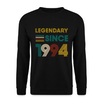 Vintage Legendary since 1994 birthday - Unisex Sweatshirt - black - Front - Alina (178cm) & Michal (187cm)