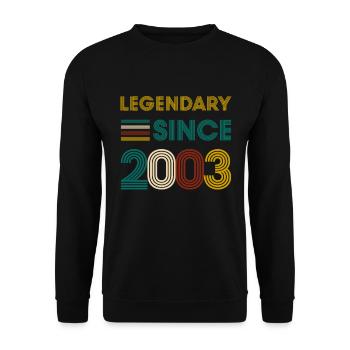 Vintage Légendaire depuis 2003 anniversaire - Sweat-shirt Unisexe - noir - Devant - Alina (178cm) & Michal (187cm)