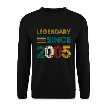 Vintage Légendaire depuis 2005 anniversaire - Sweat-shirt Unisexe - noir - Devant - Alina (178cm) & Michal (187cm)