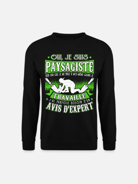 Paysagiste Jardinier Paysagiste Aménagement - Sweat-shirt Unisexe - noir